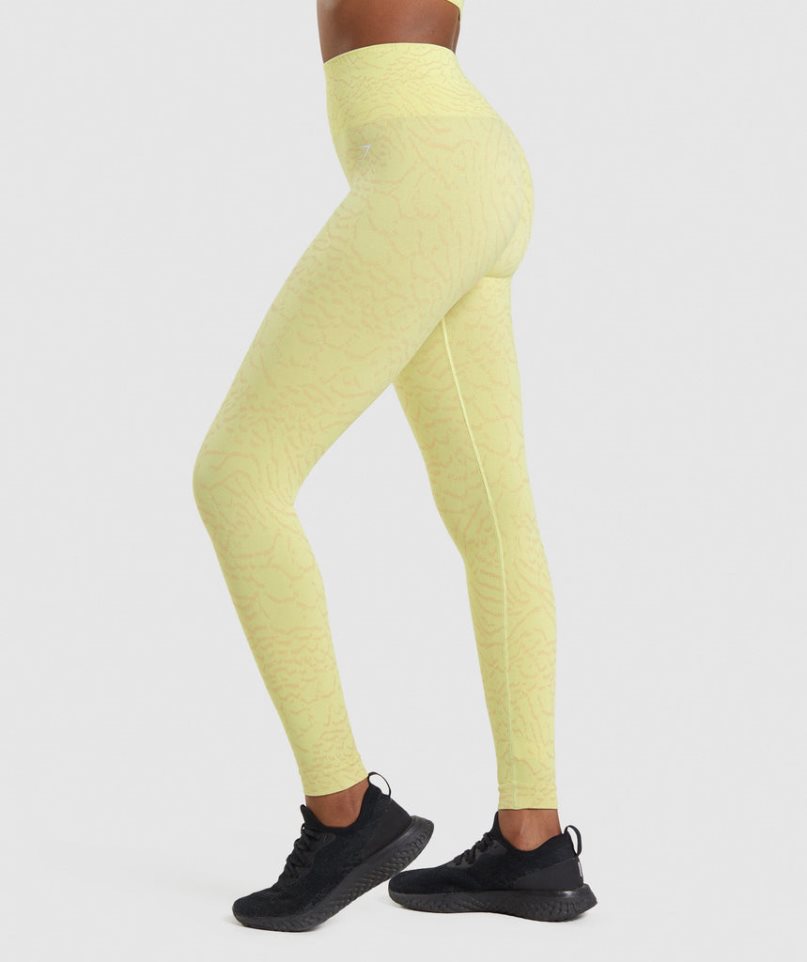 Legginsy Gymshark Adapt Animal Seamless Damskie Żółte | PL 134VQT